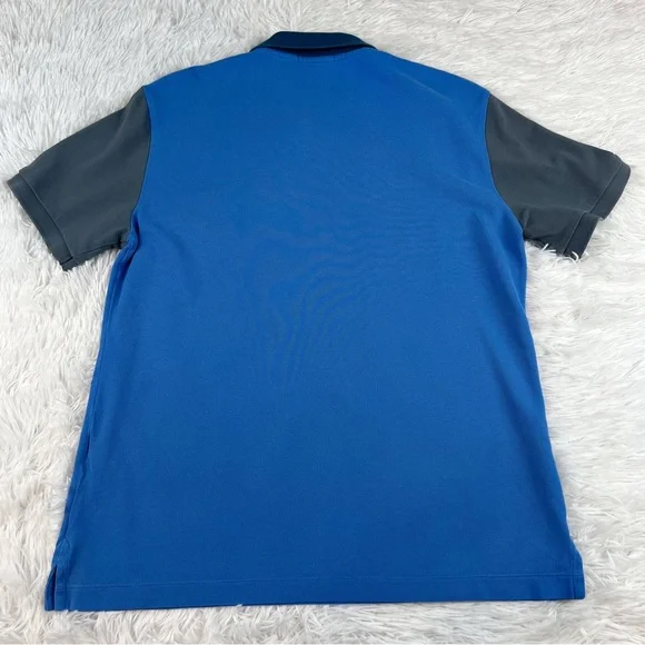 Burberry Brit Men's short sleeve color block polo shirt in blue - Picture 6 of 8